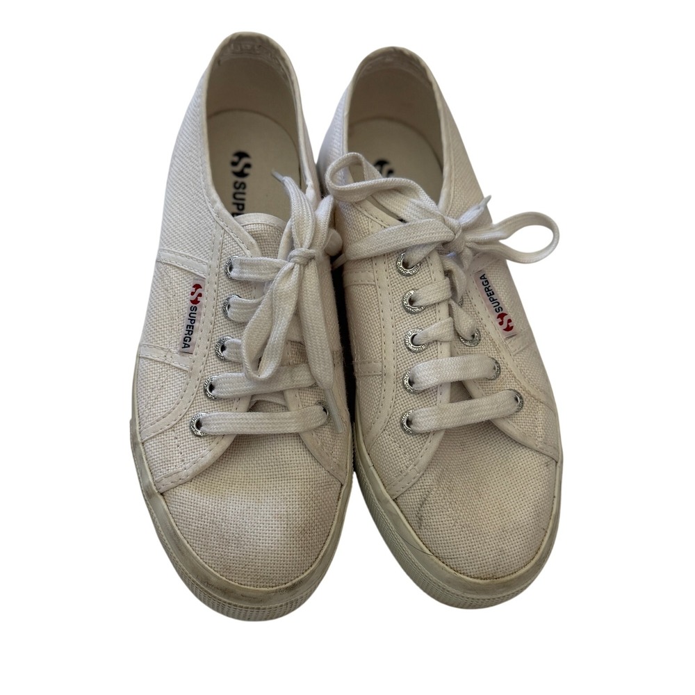 Superga 2790 Linea Platform Sneakers White Canvas EU 36 US 6